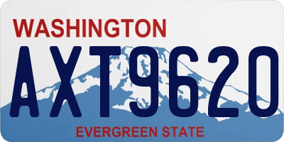 WA license plate AXT9620