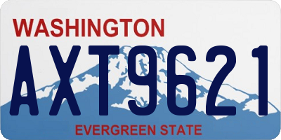 WA license plate AXT9621