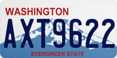 WA license plate AXT9622