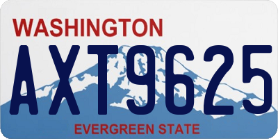 WA license plate AXT9625