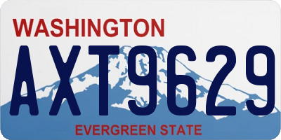 WA license plate AXT9629