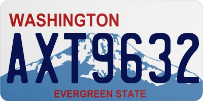 WA license plate AXT9632