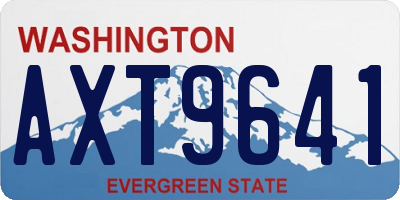 WA license plate AXT9641