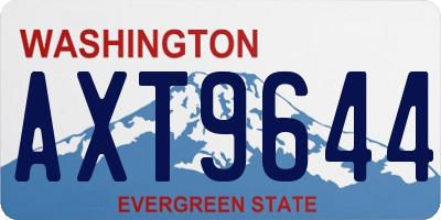 WA license plate AXT9644