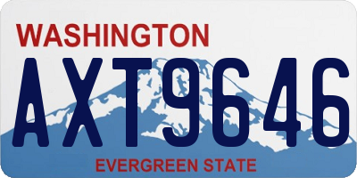 WA license plate AXT9646