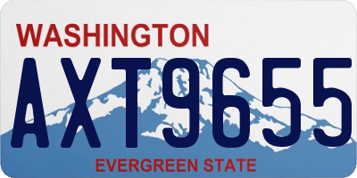 WA license plate AXT9655