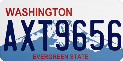 WA license plate AXT9656