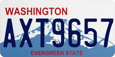 WA license plate AXT9657