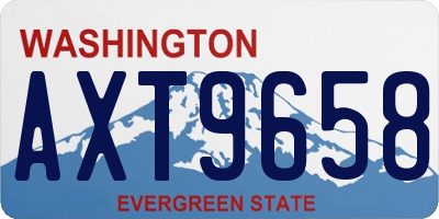 WA license plate AXT9658