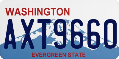 WA license plate AXT9660
