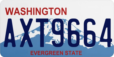 WA license plate AXT9664