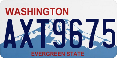 WA license plate AXT9675