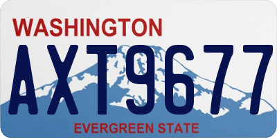 WA license plate AXT9677
