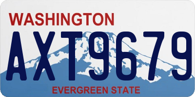 WA license plate AXT9679