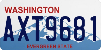 WA license plate AXT9681