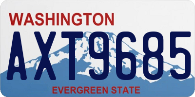 WA license plate AXT9685