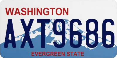 WA license plate AXT9686