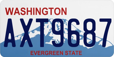 WA license plate AXT9687