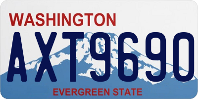 WA license plate AXT9690