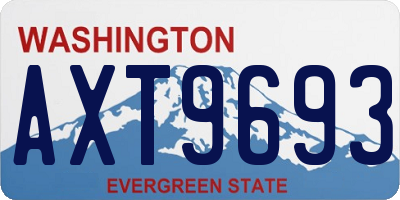 WA license plate AXT9693