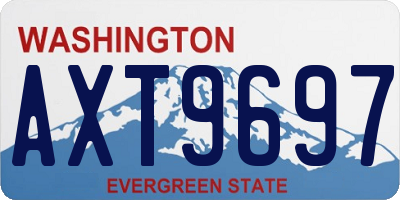 WA license plate AXT9697