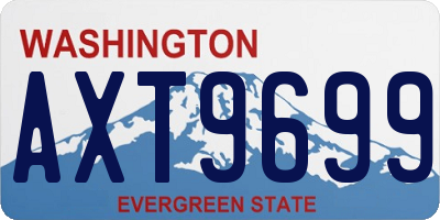 WA license plate AXT9699