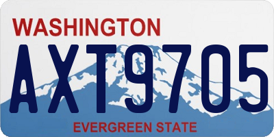 WA license plate AXT9705