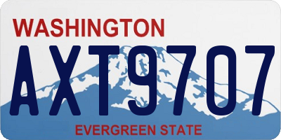 WA license plate AXT9707