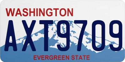 WA license plate AXT9709