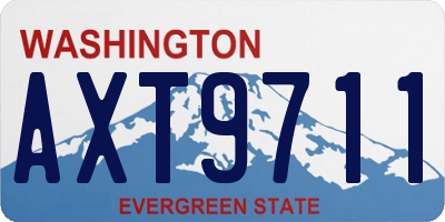 WA license plate AXT9711