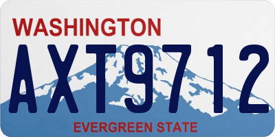 WA license plate AXT9712