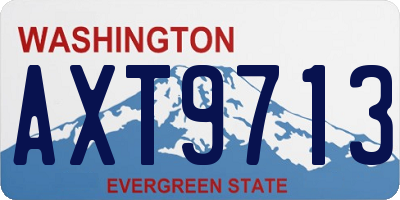WA license plate AXT9713