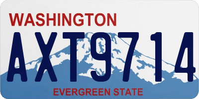WA license plate AXT9714