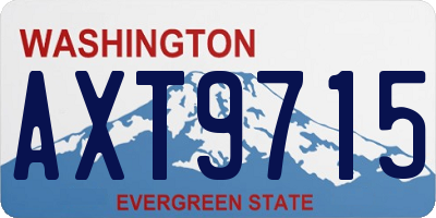 WA license plate AXT9715