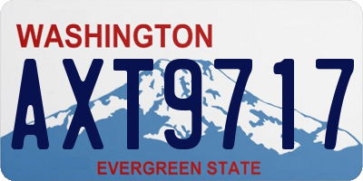 WA license plate AXT9717