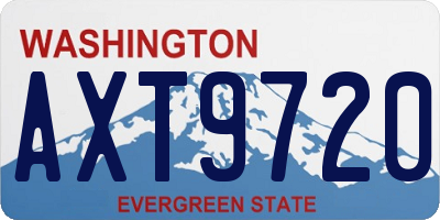 WA license plate AXT9720