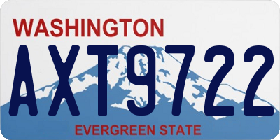 WA license plate AXT9722