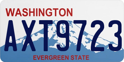 WA license plate AXT9723