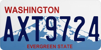 WA license plate AXT9724