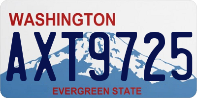 WA license plate AXT9725