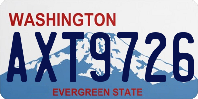 WA license plate AXT9726