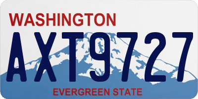WA license plate AXT9727