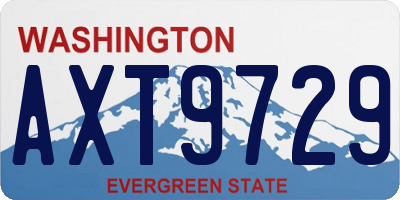 WA license plate AXT9729