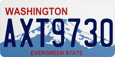 WA license plate AXT9730