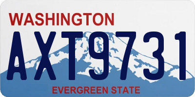 WA license plate AXT9731