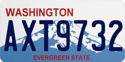 WA license plate AXT9732