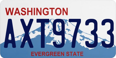 WA license plate AXT9733