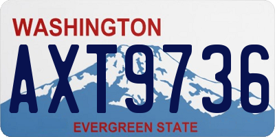 WA license plate AXT9736