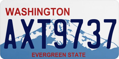 WA license plate AXT9737