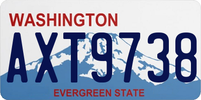 WA license plate AXT9738